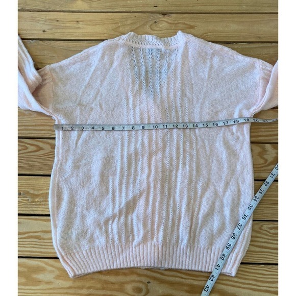 NEW Frnch Paris Button Up Knit Cardigan Size Small Women’s Pink - Picture 7 of 8